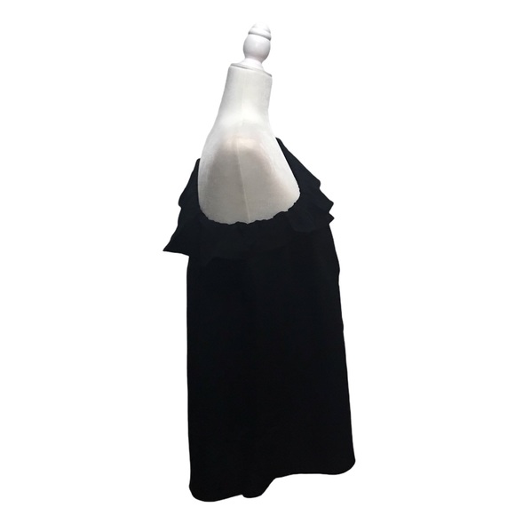 French Connection Black Evening Dew One-Shoulder Top 10 - Picture 7 of 11